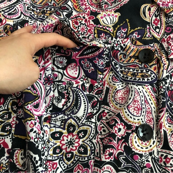 Charter Club Multicolored Paisley Jacket Womens S - Picture 5 of 11